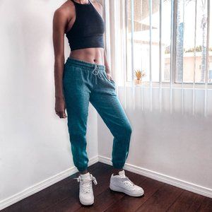 Marled Green Track Pant